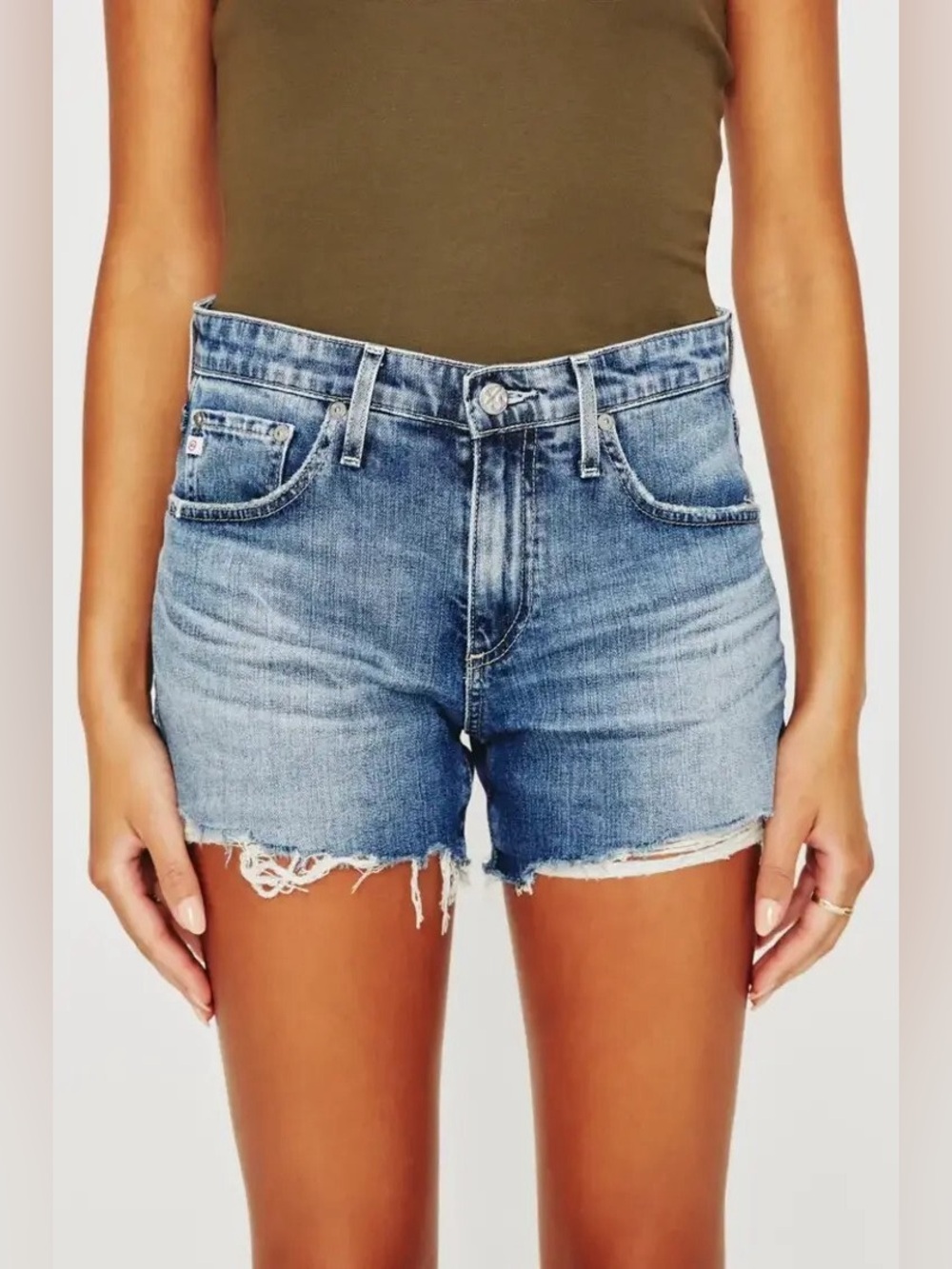 AG Adriano Goldschmied Hailey Cut-Off Ex-Boyfriend Denim Shorts Size 26